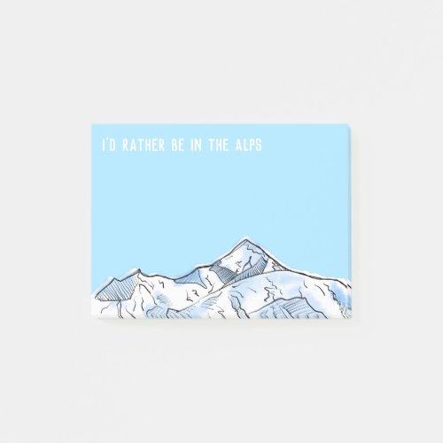 Mont Blanc French Alps Hiker Mountain Climber Post_it Notes