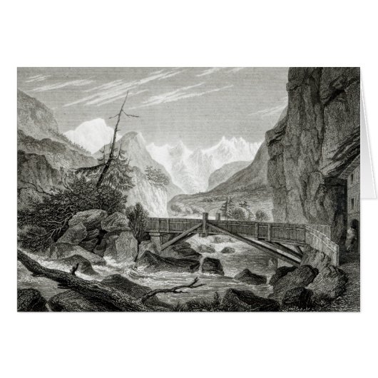 Mont Blanc from the Baths of St. Didier Cards (Front Horizontal)