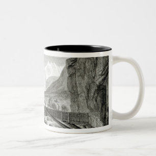 Mont Blanc from the Baths of St. Didier Two-Tone Coffee Mug