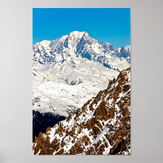 Mont Blanc Meribel French Alps France Poster (Front)