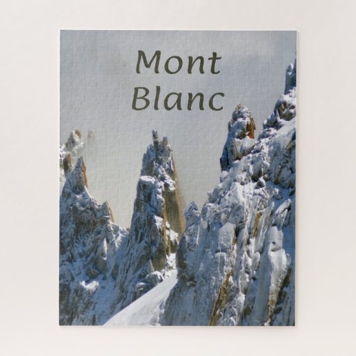 Mont Blanc Monte Bianco White Mountain Alps Europe Jigsaw Puzzle