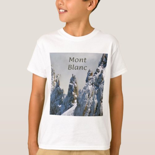 Mont Blanc Monte Bianco White Mountain Alps Europe T_Shirt