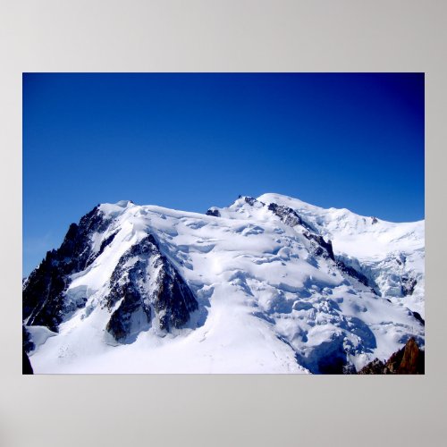 Mont Blanc mountain massif Poster