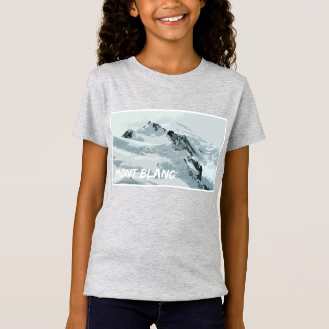 Mont Blanc Mountain Peak, France T-Shirt (Front)