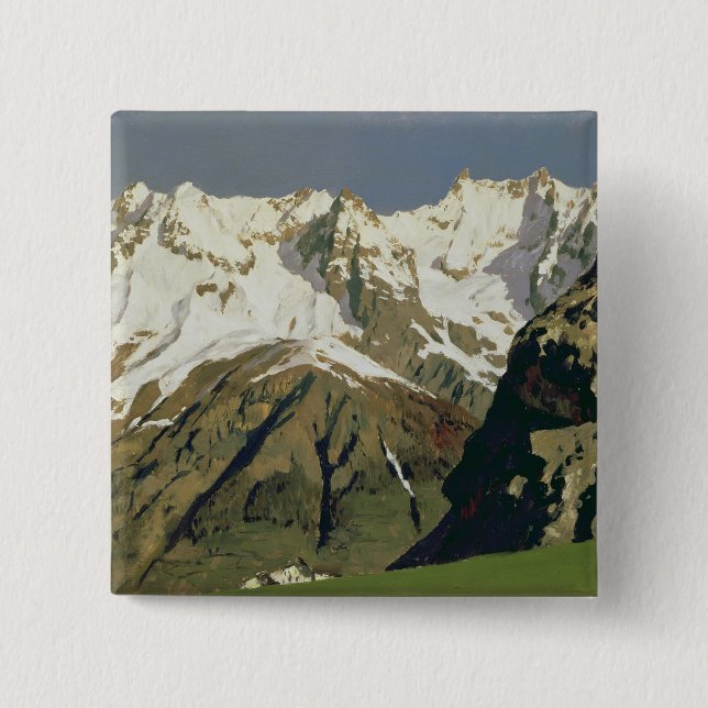 Mont Blanc Mountains, 1897 Button (Front)