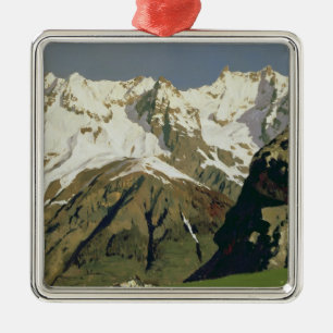 Mont Blanc Mountains, 1897 Metal Ornament