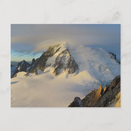 Mont Blanc sunrise French Alps Postcard