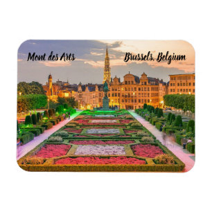 Mont des Arts Brussels Belgium stylized Magnet