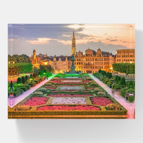 Mont des Arts Brussels Belgium stylized Paperweight