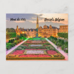 Mont des Arts Brussels Belgium stylized Postcard