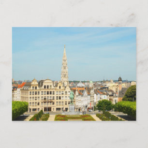 Mont des Arts in Brussels, Belgium travel souvenir Postcard