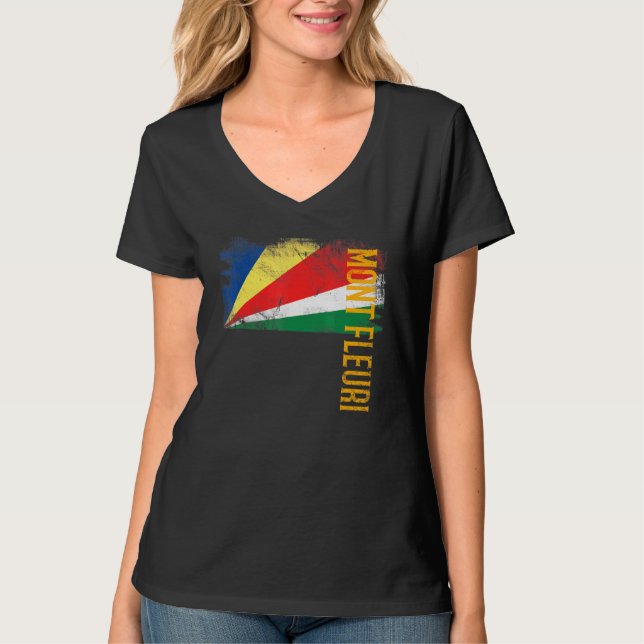 Mont Fleuri Seychelles Flag For Seychellois Men Wo T-Shirt (Front)