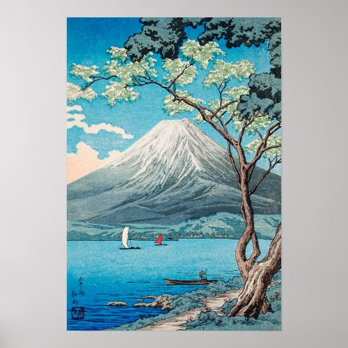 Mont Fuji depuis le lac Yamanaka Poster