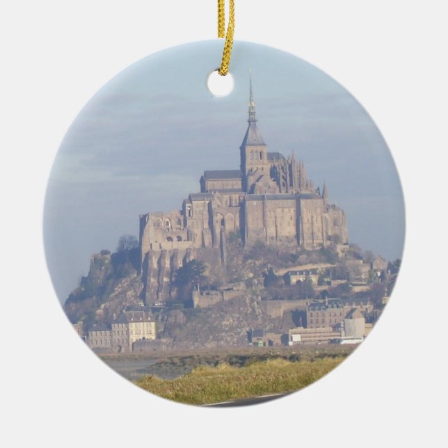 Mont Saint Michel Ceramic Ornament (Front)