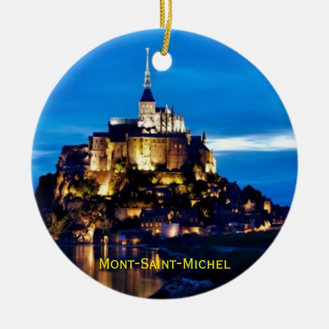 Mont-Saint-Michel Christmas Ornament (Front)