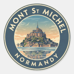 Mont Saint-Michel Classic Round Sticker