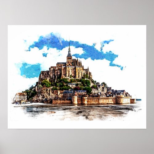 Mont Saint Michel France Poster