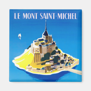 Mont Saint Michel France vintage travel magnet