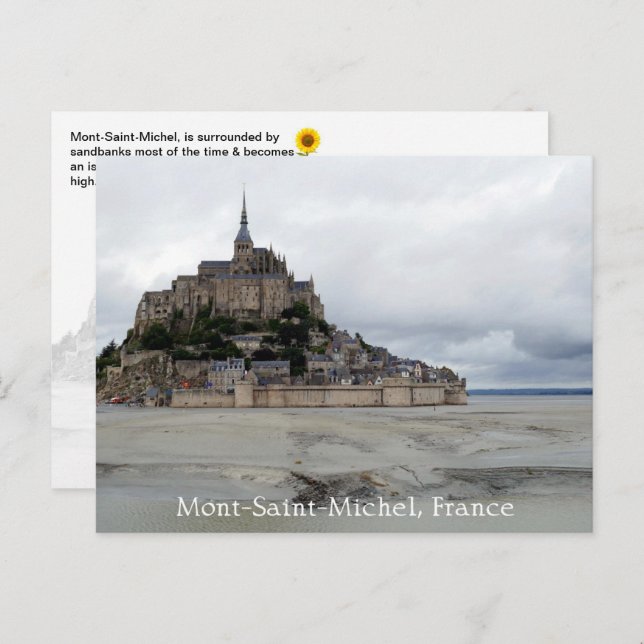 Mont-Saint-Michel Low Tide, Normandy, France - Postcard (Front/Back)