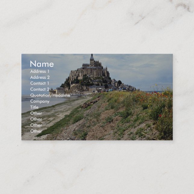 Mont-Saint-Michel, Normandy, France Business Card (Front)