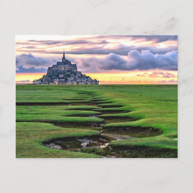 Mont-Saint-Michel, Normandy, France Postcard (Front)