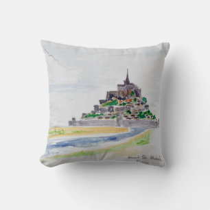 Mont Saint-Michel, Normandy, France Throw Pillow