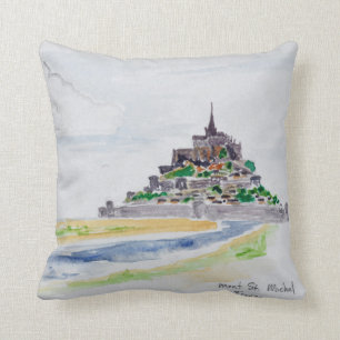 Mont Saint-Michel, Normandy, France Throw Pillow