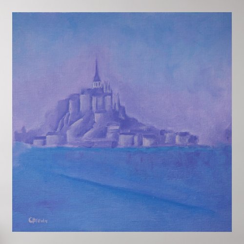 Mont Saint Michel Oil Painting Poster
