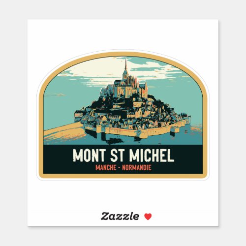 Mont Saint Michel original illustration France Sti Sticker