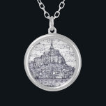 mont saint-michel silver plated necklace<br><div class="desc">year 2017</div>