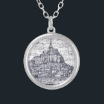 mont saint-michel silver plated necklace<br><div class="desc">year 2017</div>