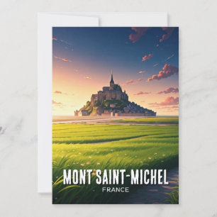Mont Saint-Michel Sunset Postcard