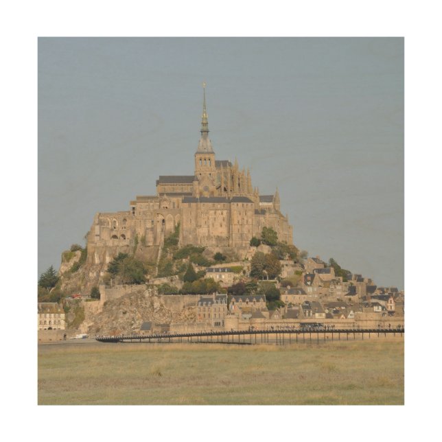 Mont Saint-Michel Wood Wall Art (Front)