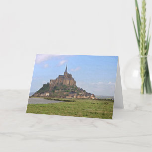 Mont Saint Michele Watercolor Greeting Card