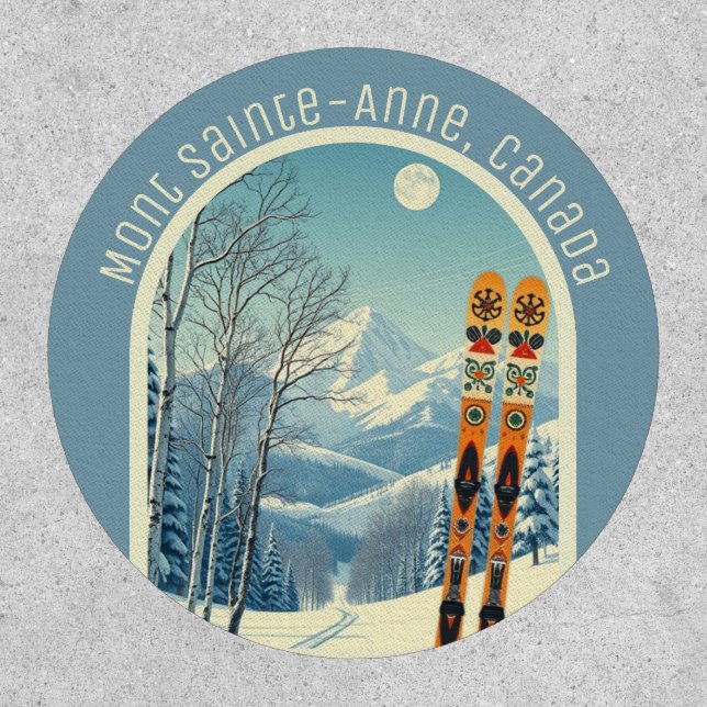 Mont Sainte-Anne Canada ski Ornament Patch (Front)