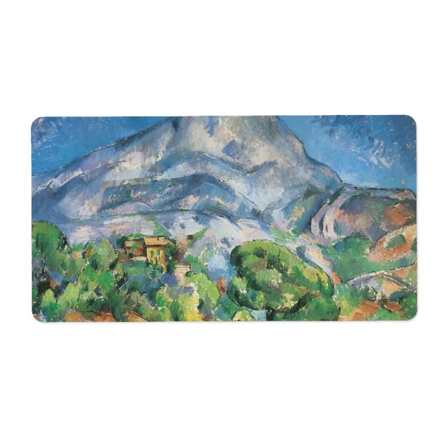Mont Sainte Victoire Above Tholonet, Paul Cezanne Label (Front)
