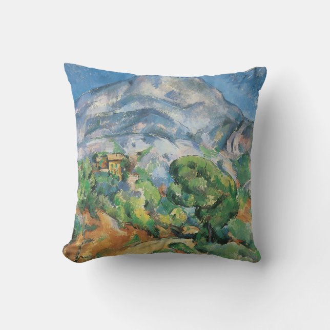 Mont Sainte Victoire Above Tholonet, Paul Cezanne Throw Pillow (Front)