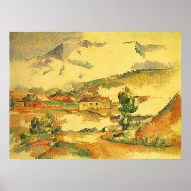 Mont Sainte Victoire by Paul Cezanne, Vintage Art Poster (Front)