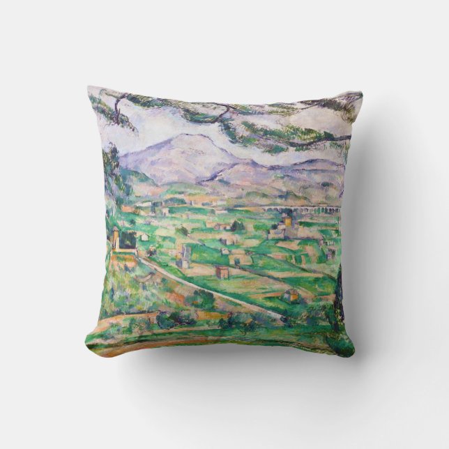 Mont Sainte-Victoire, Paul Cezanne Throw Pillow (Front)