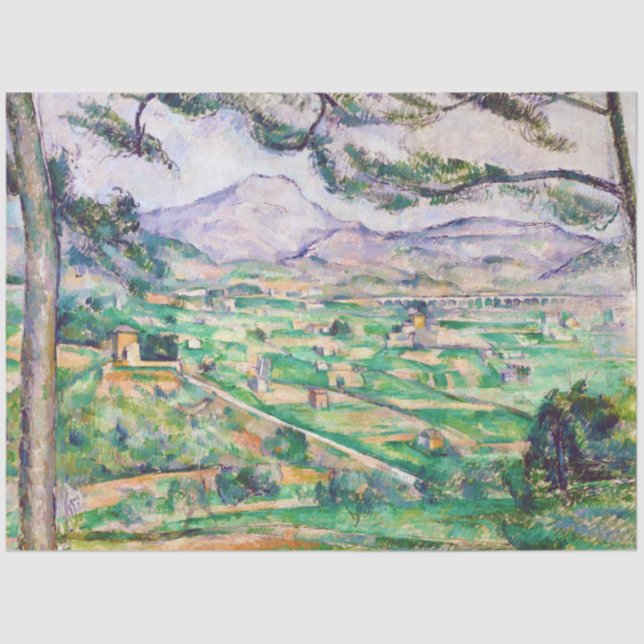 Mont Sainte-Victoire, Paul Cezanne Tissue Paper (Front)