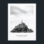 Mont SaintMichel France Monochrome Travel Postcard<br><div class="desc">Mont SaintMichel France Monochrome Travel Postcard</div>