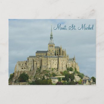 Mont Sint Michel Unesco Heritage Site  France Postcard by Bloemmie29 at Zazzle