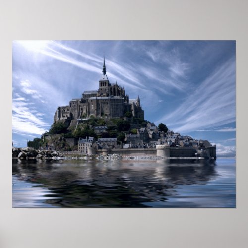 Mont St Michel Church Normandy Poster