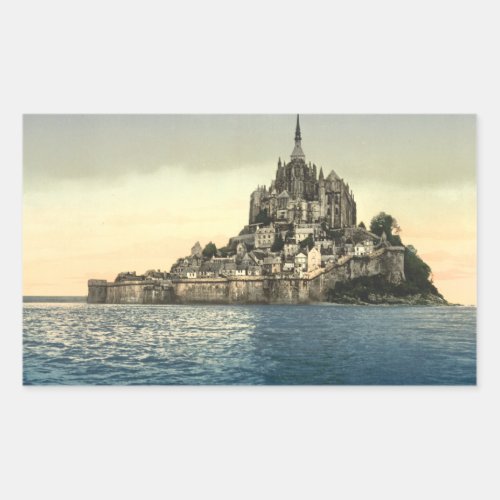 Mont St Michel II Normandy France Rectangular Sticker