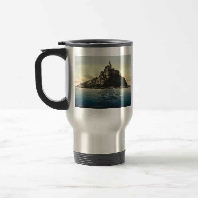 Mont St Michel III, Normandy, France Travel Mug (Left)