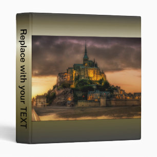 Mont St Michel Island Church Normandy 3 Ring Binder