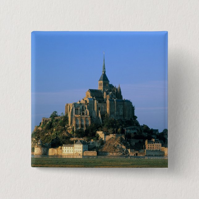 Mont St Michel, Manche, Normandy, France Pinback Button (Front)