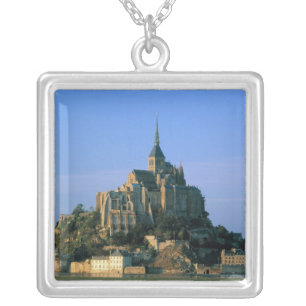 Mont St Michel, Manche, Normandy, France Silver Plated Necklace