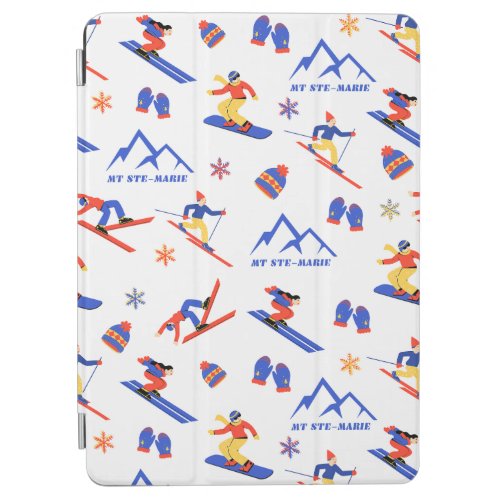 Mont Ste_Marie Ottawa Canada Ski seamless pattern iPad Air Cover
