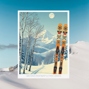 Mont Sutton Quebec Canada ski area Postcard